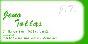 jeno tollas business card